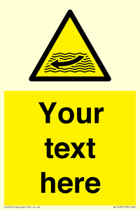 Custom Warning strong river flows